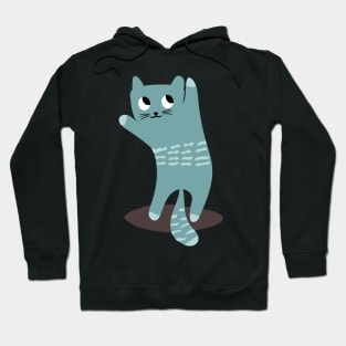 Cat cartoon character funny design for kid pan who love cartoons. Hoodie